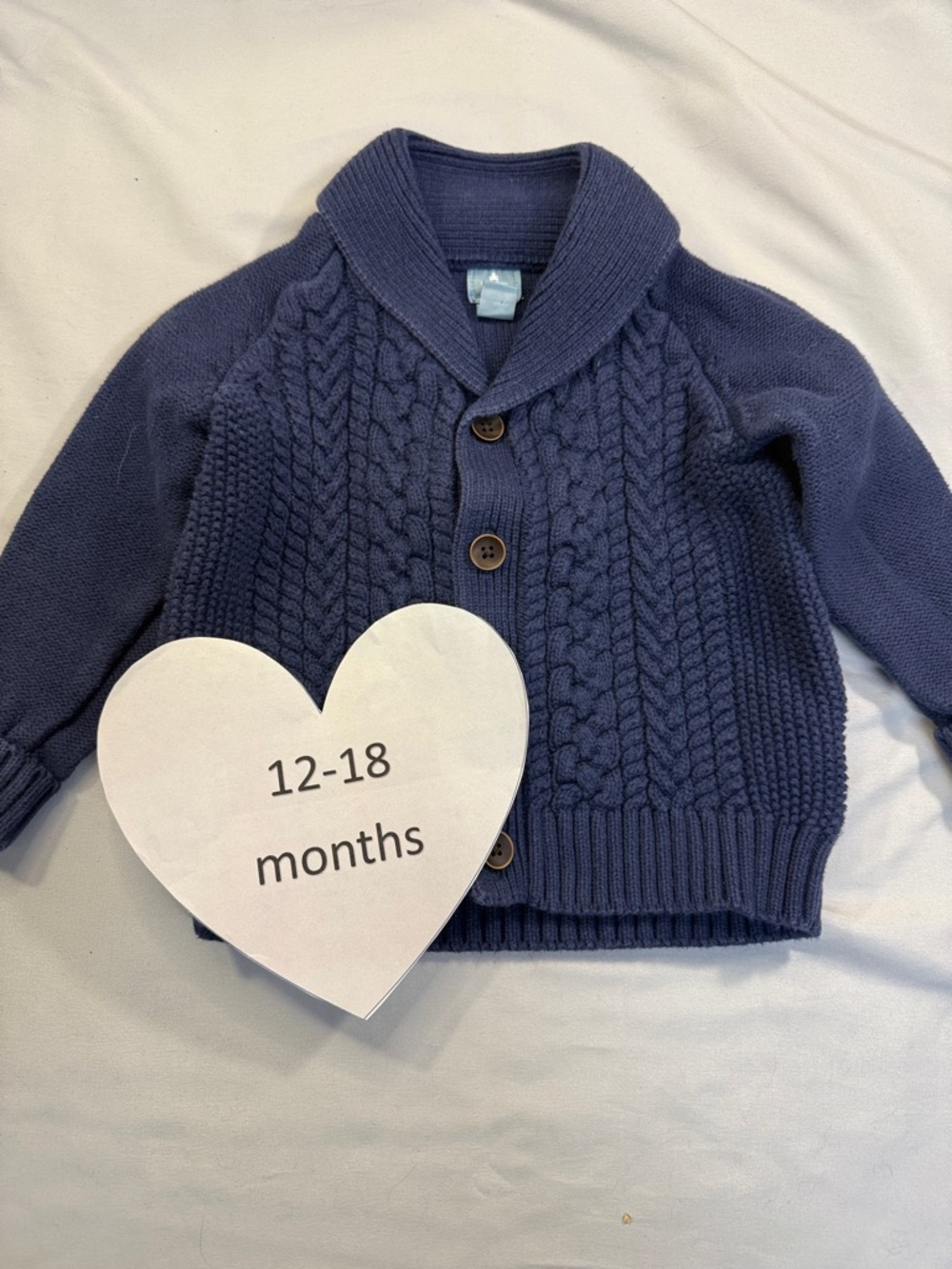 GAP - Medium weight Blue Cable Knit Kids Sweater